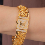 22 Ayar Altın Beyaz Taşlı CC Bileklik